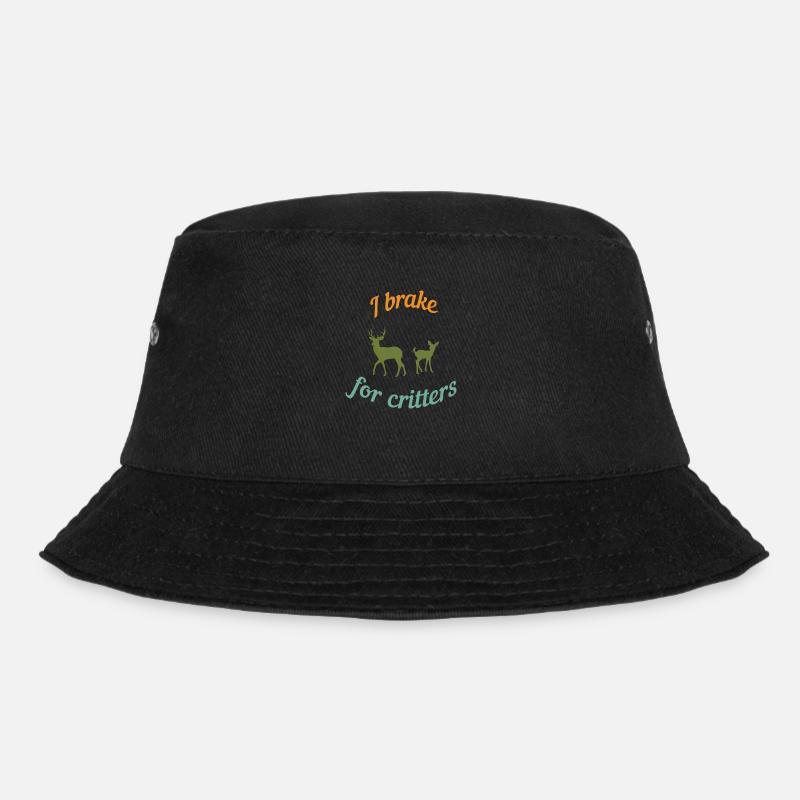 I brake for critters - Bucket Hat - black