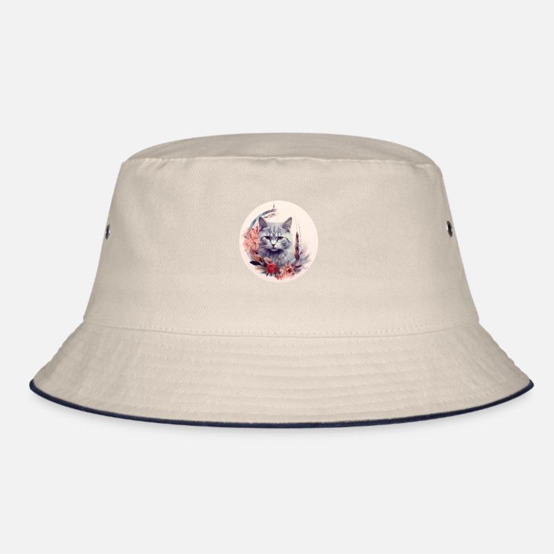 Britisch Kurzhaar Katze Boho Element, Katzen Bucket Hat