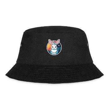 Bunny Christmas Illustration - Bucket Hat - black - Front - Lela (165cm)