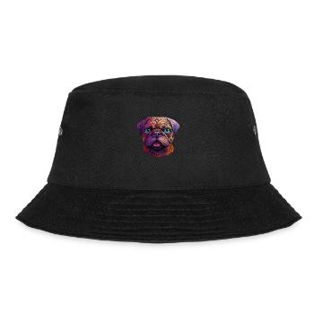 Pug colorful - Bucket Hat - black - Front - Lela (165cm)