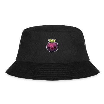 Brombeere süß Animestil - Bucket Hat - Schwarz - Vorne - Lela (165cm)