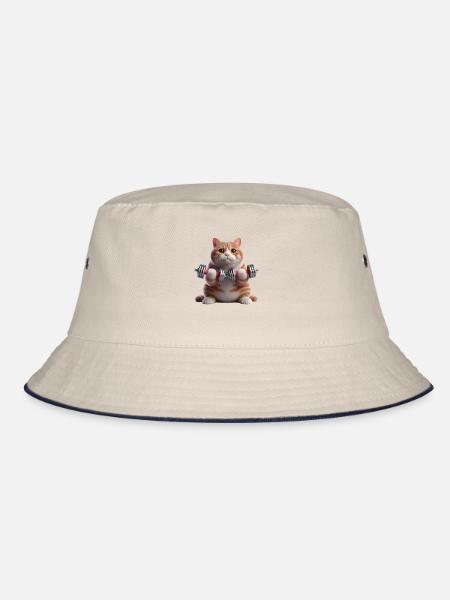 Sport Motif - Chat avec poids - Bob - blanc cassé/bleu marine - Devant