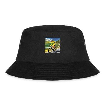 Retro-Radfahrer - Bucket Hat - Schwarz - Vorne - Lela (165cm)