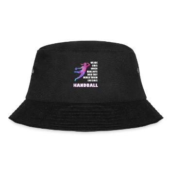 Frauen und Mädchen Handball Geschenkidee - Bucket Hat - Schwarz - Vorne - Lela (165cm)
