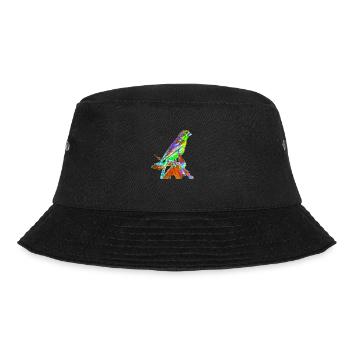 Colorful Bird, T-shirt, Gift, BirthdayA734003 - Bucket Hat - black - Front - Lela (165cm)
