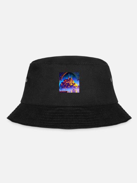 Mont Saint Michel - Dreamlike Castle - Bucket Hat - black