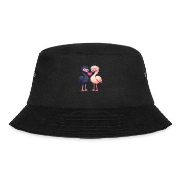 Autruche Couple Amour Couple Amoureux - Bob - noir - Devant - Lela (165cm)