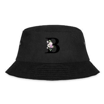 Purple floral letter b - Bucket Hat - black - Front - Lela (165cm)