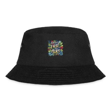Sie müssen einfach nichts tun. Feder. Antwerpener Dialekt-Hemden - Bucket Hat - Schwarz - Vorne - Lela (165cm)