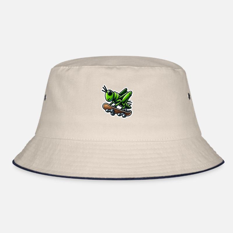 Grasshopper skateboarding Bucket Hat
