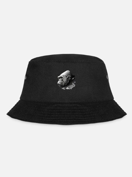 gorilla, Der Gorilla schweigt - Bucket Hat - Schwarz