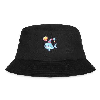 Whale Birthday Comic - Bucket Hat - black - Front - Lela (165cm)