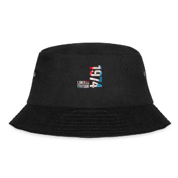 1974 Limitiertes Geburtstagsgeschenk 1974 - Bucket Hat - Schwarz - Vorne - Lela (165cm)