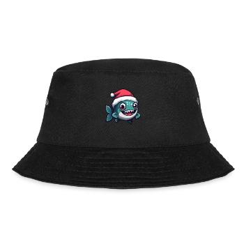 Piranha Fish Christmas Cute - Bucket Hat - black - Front - Lela (165cm)