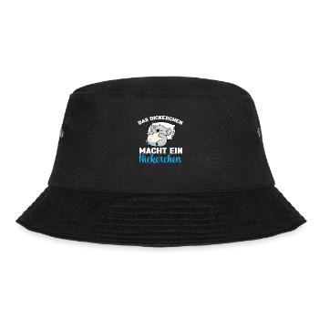 Koala Schlafshirt Dickerchen macht Nickerchen - Bucket Hat - Schwarz - Vorne
