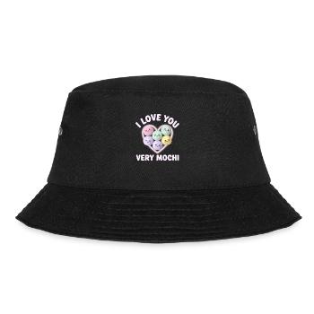 Liebe durch Mochi ausdrücken - Bucket Hat - Schwarz - Vorne - Lela (165cm)