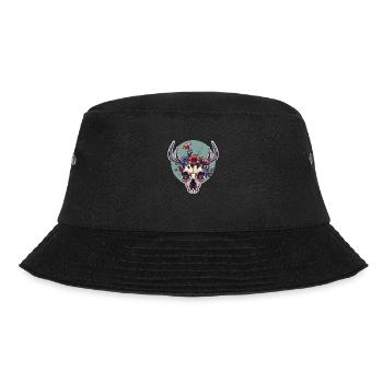 Wendigo Blumen Schädel Wild - Bucket Hat - Schwarz - Vorne - Lela (165cm)