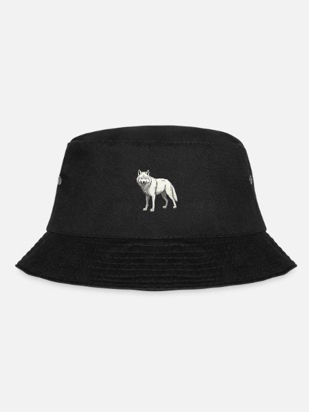 Wolf Tier - Bucket Hat - Schwarz