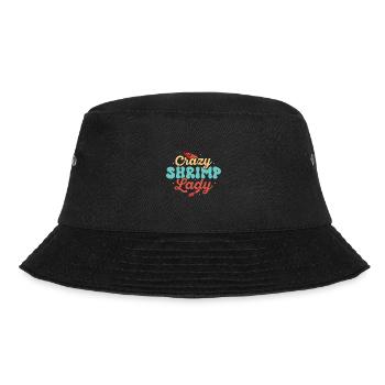 Crazy Shrimp Lady Seafood Shrimp Lover - Bucket Hat - Schwarz - Vorne - Lela (165cm)