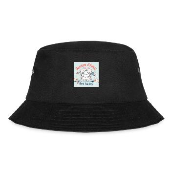 Poisson d'Avril - Tag des Fisches im April! - Bucket Hat - Schwarz - Vorne - Lela (165cm)