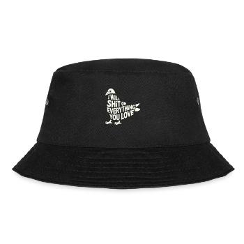 ICH WERDE AUF ALLES SCHEISSEN, WAS DU LIEBST - Bucket Hat - Schwarz - Vorne - Lela (165cm)