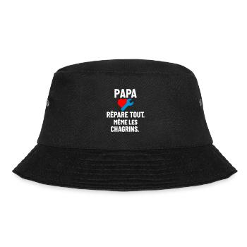 Papa répare tout même les chagrins fête des pères - Bob - noir - Devant - Lela (165cm)