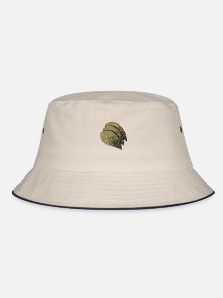 Blätter Dekorativ - Bucket Hat - Natur/Navy - Vorne