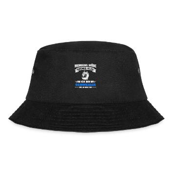 Morgens Müde Abends Blau Schweißer - Bucket Hat - Schwarz - Vorne - Lela (165cm)