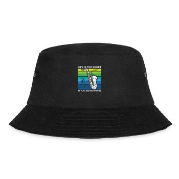 Life is too short to play bad saxophone - Bucket Hat - Schwarz - Vorne - Lela (165cm)