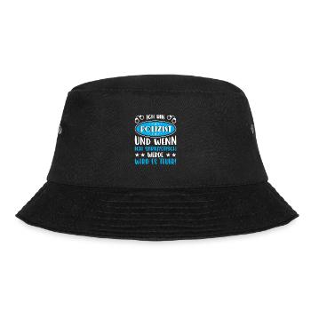 Polizei Polizist Polizisten Polizeibeamter - Bucket Hat - Schwarz - Vorne - Lela (165cm)