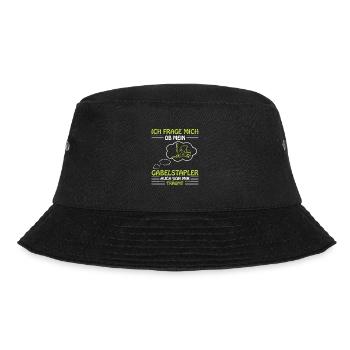 Lagerarbeiter Logistiker Stapler Staplerfahrer - Bucket Hat - Schwarz - Vorne - Lela (165cm)