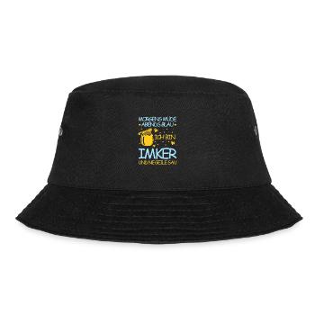 Morgens Müde Abends Blau Imker - Bucket Hat - Schwarz - Vorne - Lela (165cm)