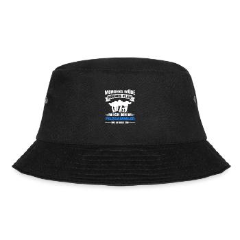 Morgens Müde Abends Blau Pilzsammler - Bucket Hat - Schwarz - Vorne - Lela (165cm)