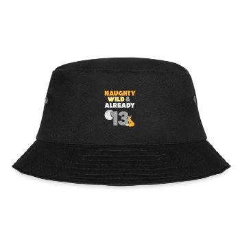 13 Jahre Geburtstag Junge Mädchen Fuchs - Bucket Hat - Schwarz - Vorne - Lela (165cm)