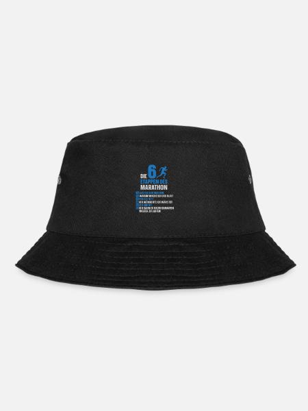 Etappen des Marathon - Bucket Hat - Schwarz