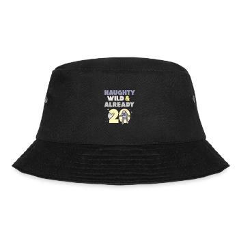 Geschenk 20 Jahre Geburtstag Mann Astronaut - Bucket Hat - Schwarz - Vorne - Lela (165cm)