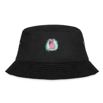 chinchilla,graffiti,malereir,blau,haustier,rosa - Bucket Hat - Schwarz - Vorne - Lela (165cm)
