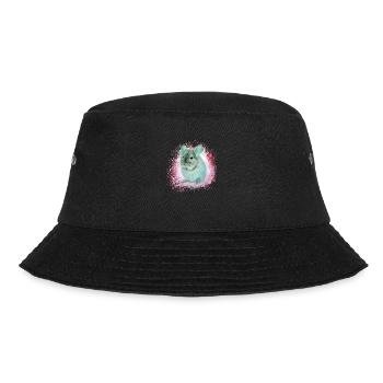 chinchilla,graffiti,malereir,blau,haustier,rosa - Bucket Hat - Schwarz - Vorne - Lela (165cm)