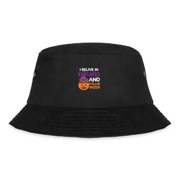I belive in Pancakes and Halloween - Bucket Hat - Schwarz - Vorne - Lela (165cm)