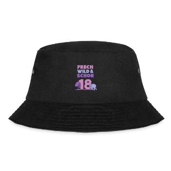 18 Jahre Geburtstag Elefant - Bucket Hat - Schwarz - Vorne - Lela (165cm)