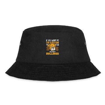 talk about Bulldogs - Bucket Hat - Schwarz - Vorne - Lela (165cm)