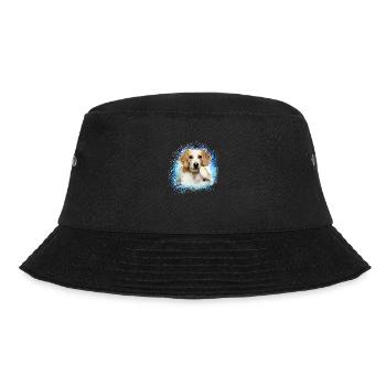 harrier,hund,beagle,graffiti,malerei - Bucket Hat - Schwarz - Vorne - Lela (165cm)
