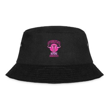 Uteruses Before Duderuses - Bucket Hat - Schwarz - Vorne - Lela (165cm)