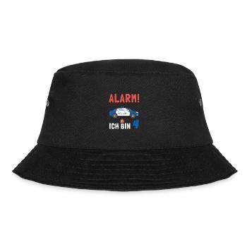 Kindergeburtstag Polizist 4 Jahre Kinder Polizei - Bucket Hat - Schwarz - Vorne - Lela (165cm)