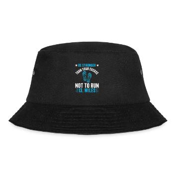 Excuse not to run 13. miles Half Marathon - Bucket Hat - Schwarz - Vorne - Lela (165cm)