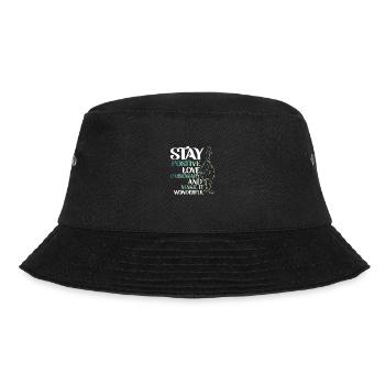 stay postive love Cassowary - Bucket Hat - Schwarz - Vorne - Lela (165cm)