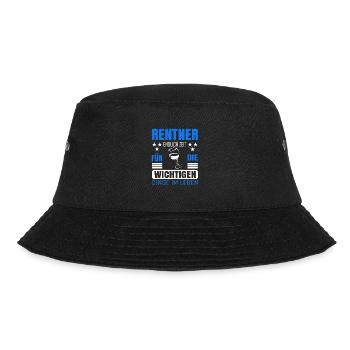 Rentner Rente Rentenbeginn Wein trinken - Bucket Hat - Schwarz - Vorne - Lela (165cm)