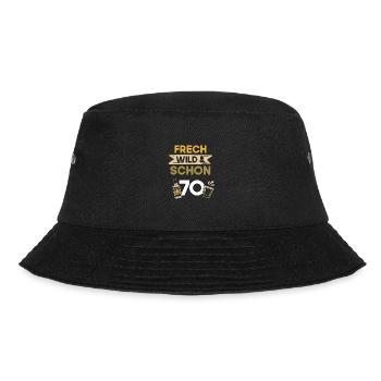 Geschenk 70 Jahre Geburtstag Whiskey - Bucket Hat - Schwarz - Vorne - Lela (165cm)