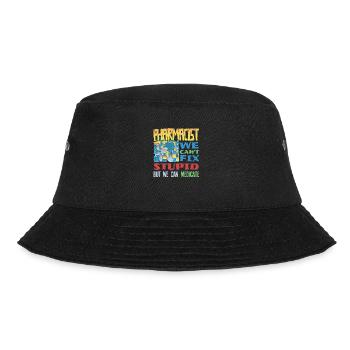 Pharmazeut - Apotheke - Dummheit heilen - Bucket Hat - Schwarz - Vorne - Lela (165cm)