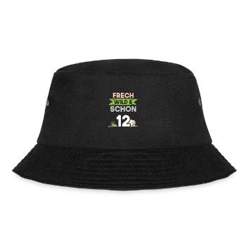 12 Jahre Geburtstag Junge Mädchen Schaf - Bucket Hat - Schwarz - Vorne - Lela (165cm)